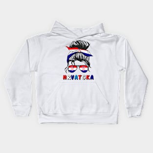 Hrvatska Croatia Girls Croatian Girl Mothers Day Kids Hoodie